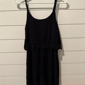 Xhilaration Black Sleeveless‎ Dress with Lace Trim Juniors S